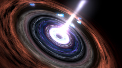 click for 12MB version Artist's impression of accretion disk
